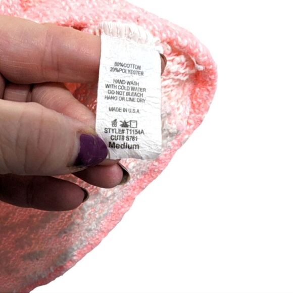 *Akira Chicago Red Label Peach Embroidered Sweater Sz M - Picture 4 of 5